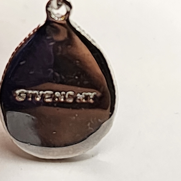 Givenchy Rhinestone Pierced Earrings Silvertone Clear - Picture 5 of 6